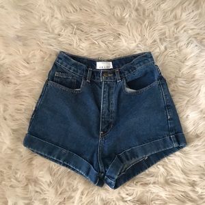 American Apparel Denim high waisted shorts